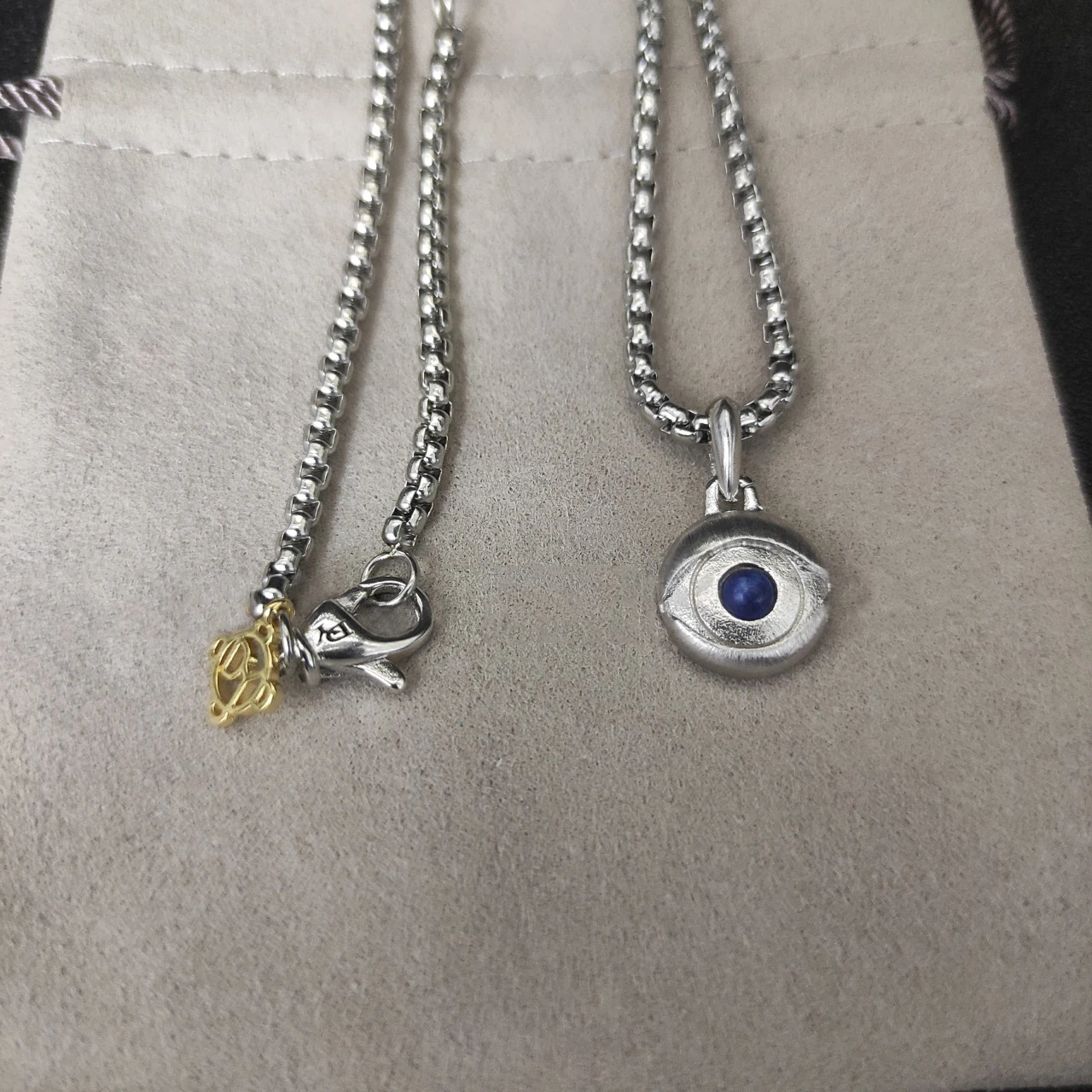 

S925 sterling silver new devil eye necklace neutral fashion personality simple hip-hop trend retro luxury jewelry party gift