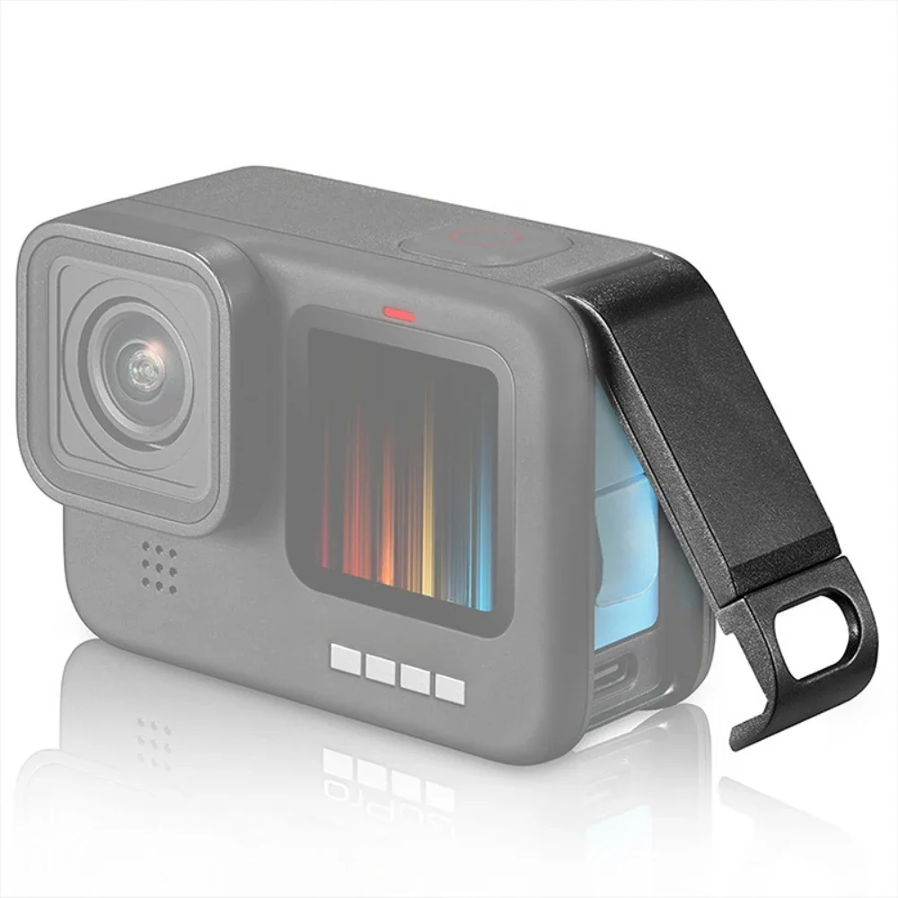 Flip Battery Cover for GoPro Hero 11 10 Black Removable Battery Lid Door Type-C Charging Port Side Case for gopro 9 Accessories