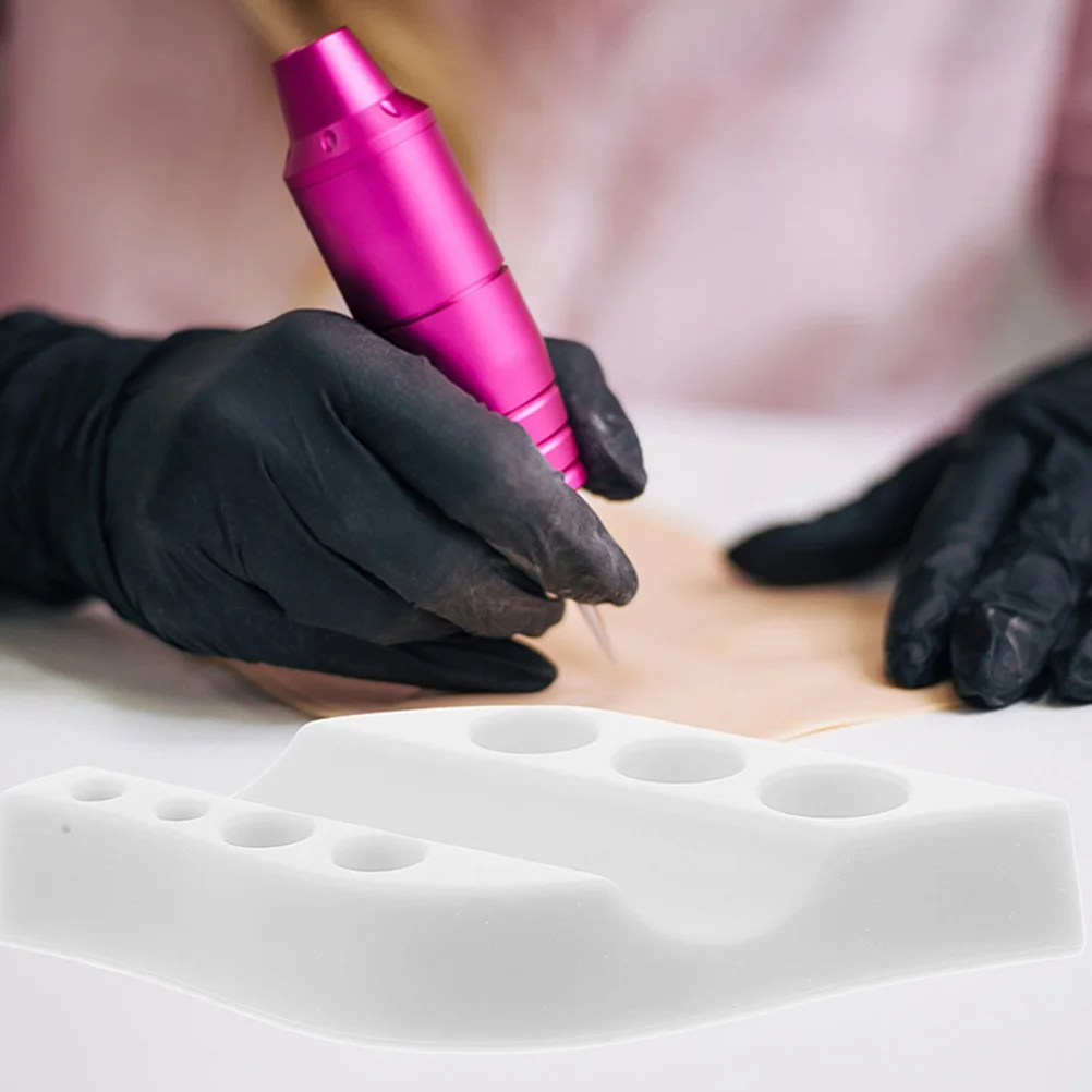 

2Pcs Ink Cup Holder Silicone Tattoo Pigment Organizer Eyebrow Ink Stand Tool for Tattoo Accessories Pigment Storage Tray Rack