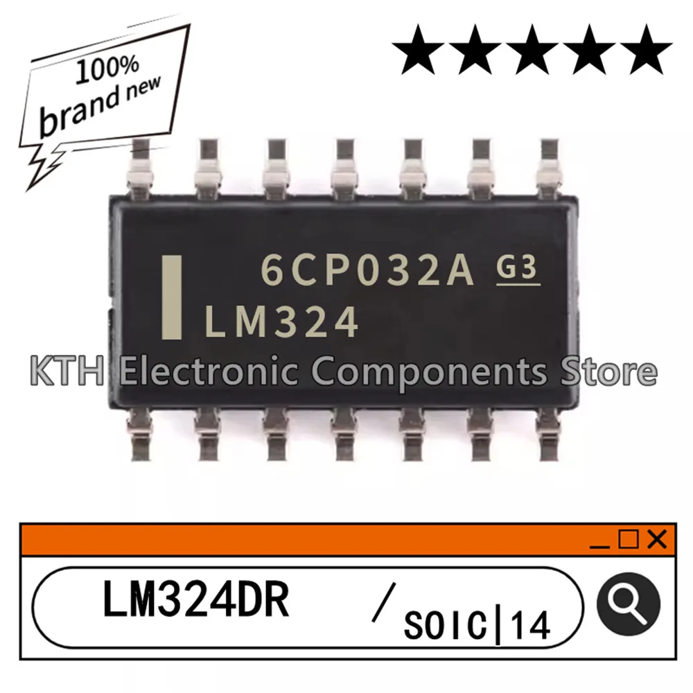 10Pcs/Lot Orginal New LM324DR LM324 LM324DT SOIC-14 operational amplifier chip Electronic components integrated circuit IC