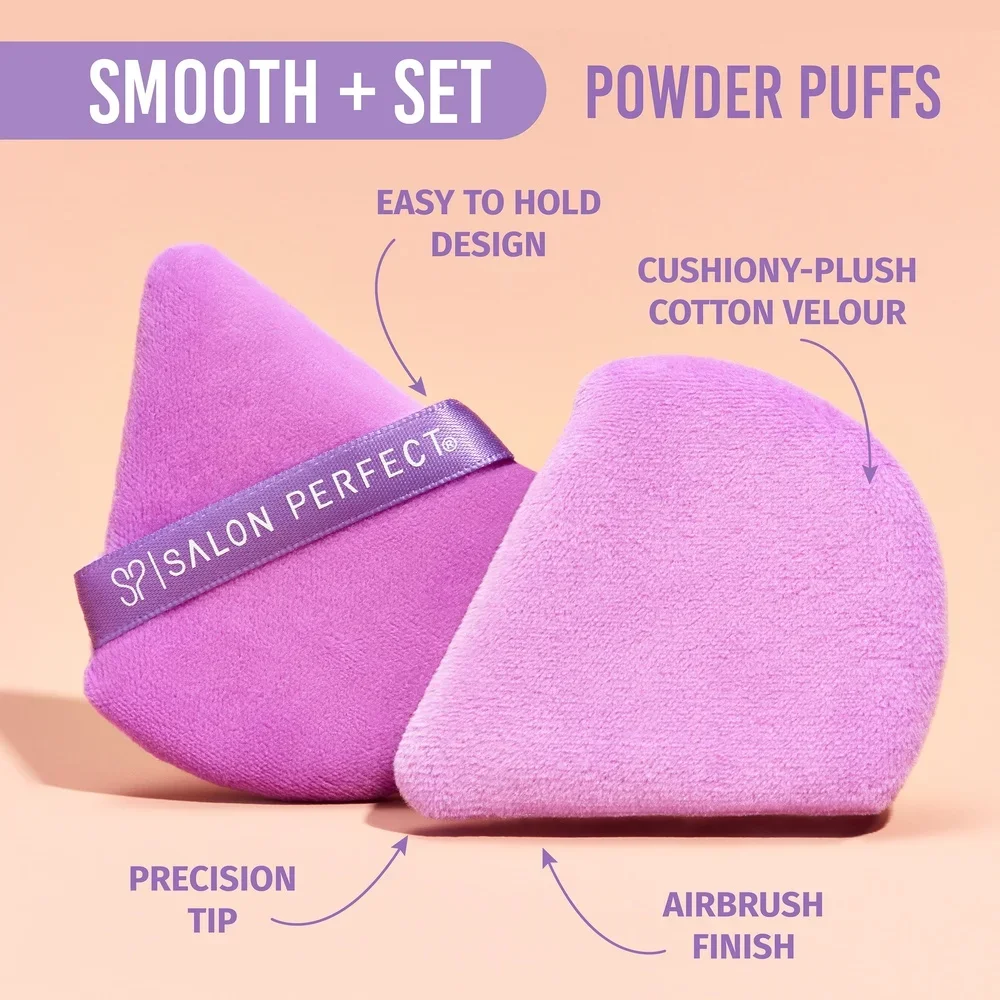 Applicateurs d'éponge de maquillage, bouffantes de poudre lisses et faciles, paquet de 6, finition aérographe en velours de coton doux réutilisable, pointe de précision, facile à tenir