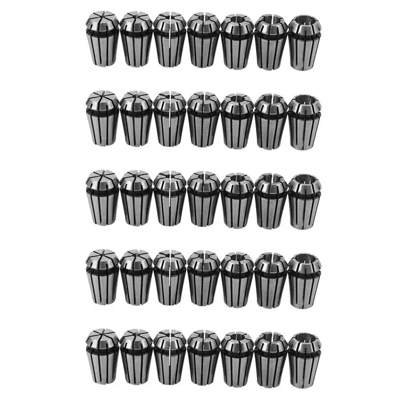 A02M-35Pcs 1-7Mm ER11 Spring Collet For CNC Workholding Engraving & Milling Lathe Tool