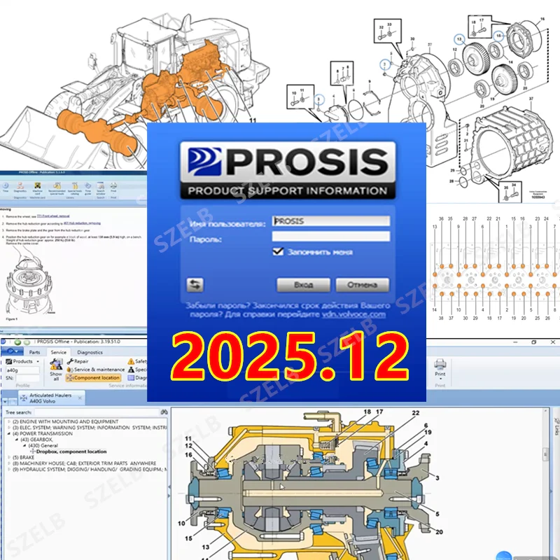 

2025.12 prosis Offline Construction machinery excavator maintenance manual &Service Information Diagnostic tools+Free installati