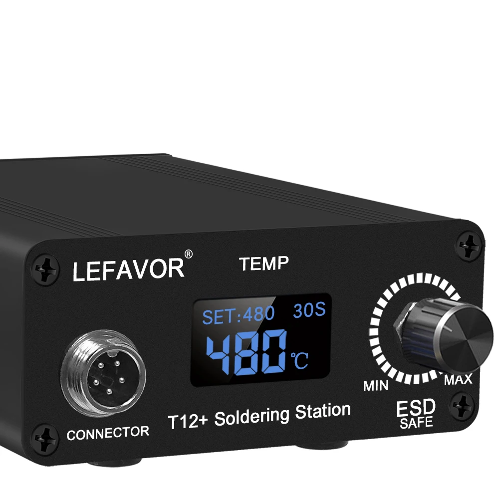 T12 Lötstation LCD/0LED-Anzeige Intelligenter Lötkolben 75W 180-480C Schnelle Heizung Intelligenter antistatischer Thermostat