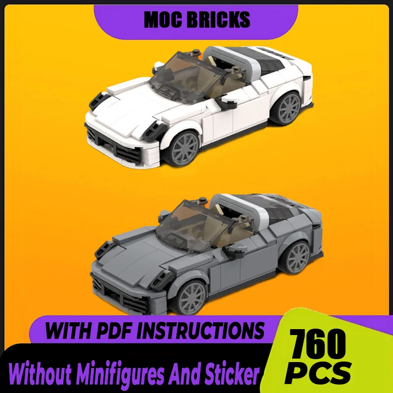 Moc Building Blocks 922 Champion Speed Cars Set City Car Model Technology Bricks DIY Assembly Construction Toy Holiday Gifts