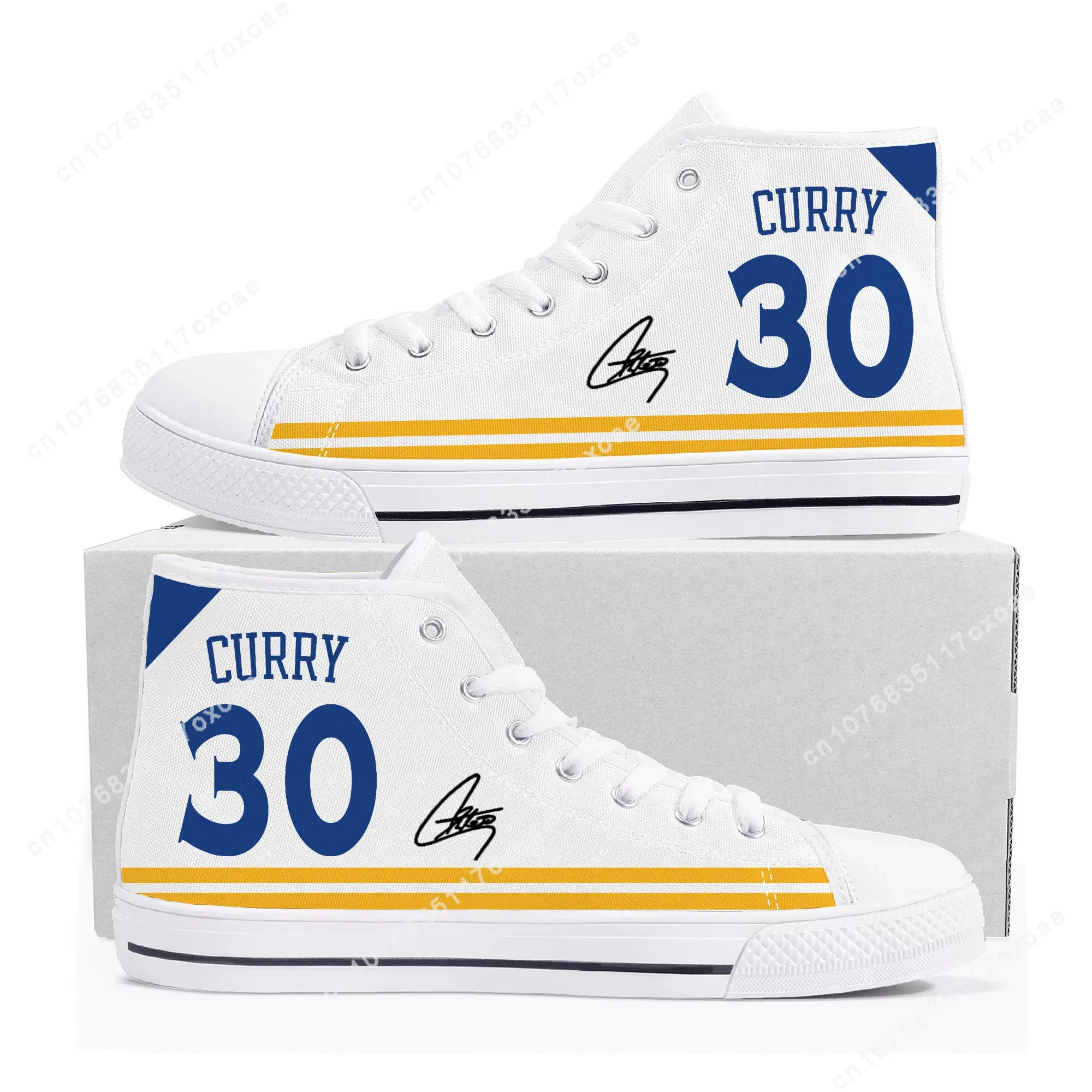 

Golden basketball High Top Sneakers Mens Womens Teenager High Quality chef Stephen Curry NO 30 Canvas Sneaker Shoe Custom Shoes