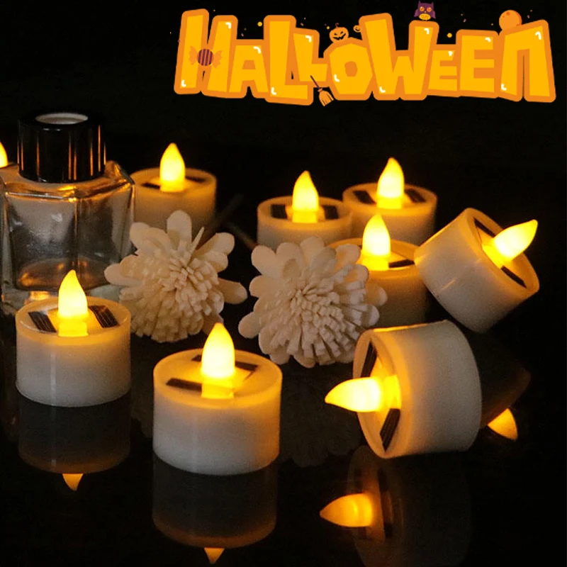 

Eco-Friendly Solar Tea Lights Waterproof LED Fake Candles with 8-Hour Runtime Perfect for Patio Tabletop Festival Decoration