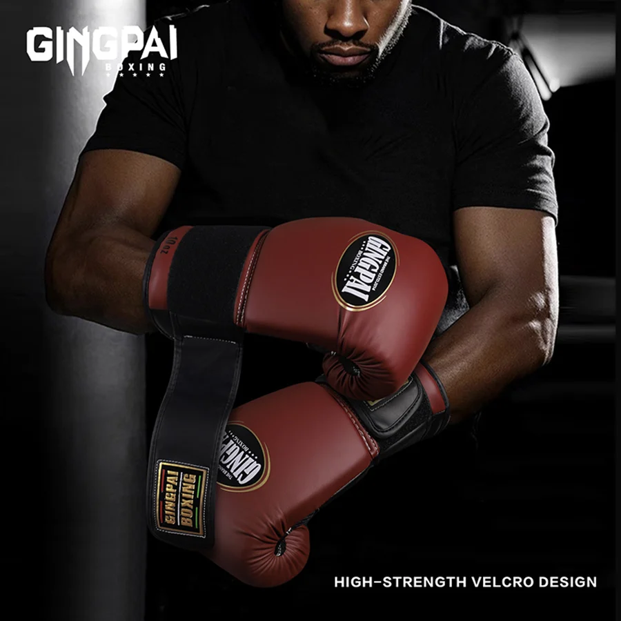 

Professional 6/8/10/12/14/16oz Boxing Gloves PU Muay Thai MMA Profession Kickboxing Adults Sandbag Training Gloves Equipment