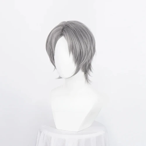 Imagen 2 del producto Juego Dante peluca de Cosplay pelo corto gris plateado disfraces de Cosplay resistentes al calor pelucas sintéticas Cos de Halloween
