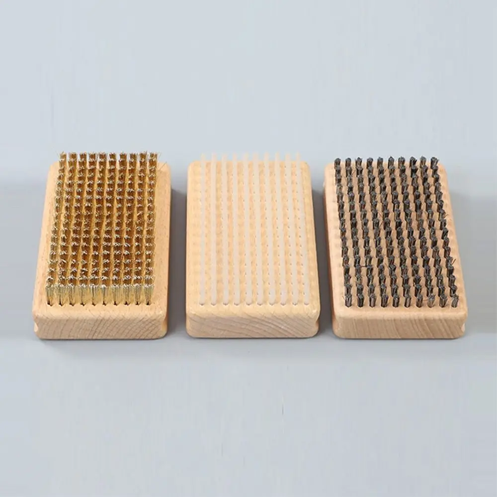 3 adet dayanıklı ahşap saplı kayak fırçası naylon at kılı kayak balmumu fırçası temizleme dekontaminasyon Snowboard aracı parlatma