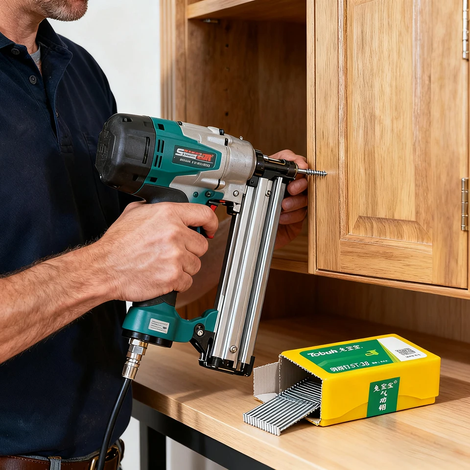 

Стальные гвозди для пневматического пистолета по национальному стандарту ST38 и ST50 для строительных и DIY-проектов