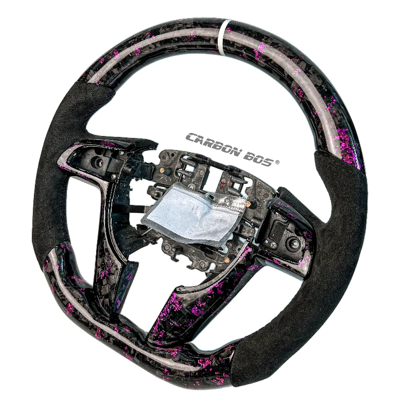 Custom Purple Forged Carbon Fiber Sports Car Steering Wheel Accept Any Customization Car Steering Wheel For Pontiac Holden G8