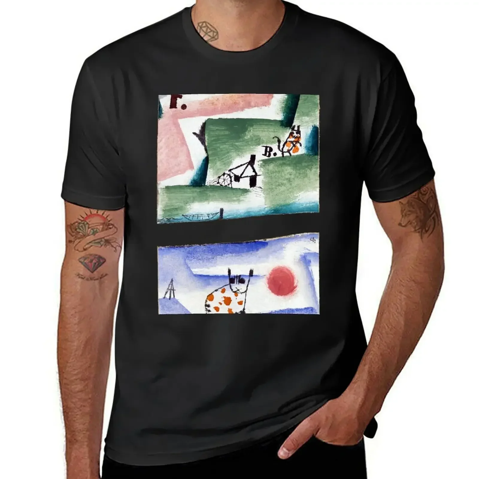 

Tomcats Turf by Paul Klee Bauhaus T-Shirt oversized t shirt anime anime clothes heavyweight t shirts for men