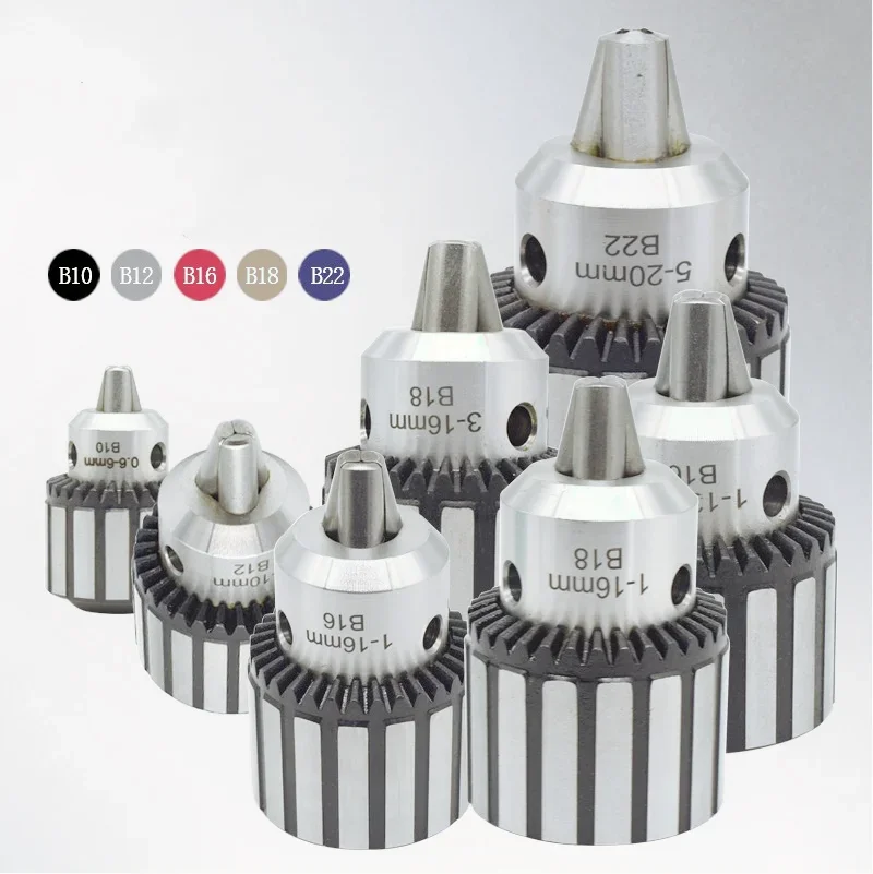 B10 B12 B16 B18 B22 Manual Chuck Drilling Steel Shell Three Jaw Taper CNC Machine Tool Accessory Chuck