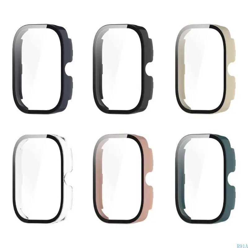 R91A Hard Watch Protector Temdered Glass & Plastic Case Stylish для наблюдения 5