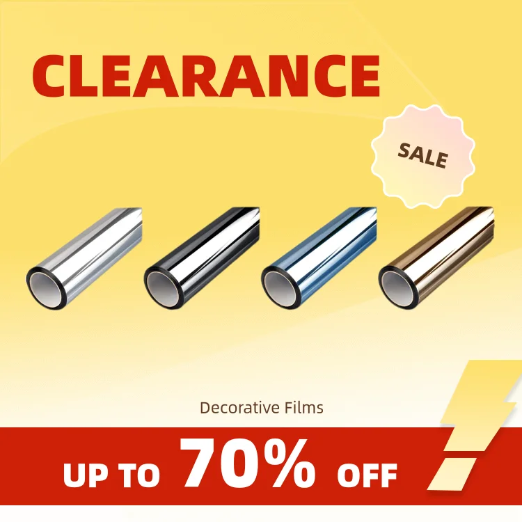 Clearance_One Way Mirror Window Film Privacy Self-Adhesive Film Anti UV Heat Control Reflective Window Tint for Home Office Viny