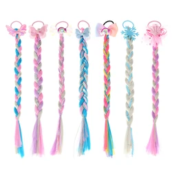 Nministériels d de cheveux arc-en-ciel pour filles, accessoires de princesse, élastiques flocon de neige pour tout-petits, accessoires pour bébé, tresse sans dommage