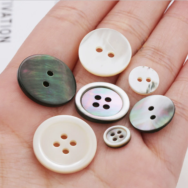 Natural Mother of Pearl Shell Button for Clothing Sewing Accessories Scrapbooking DIY Crafts Garment Shirts Cufflink Decor