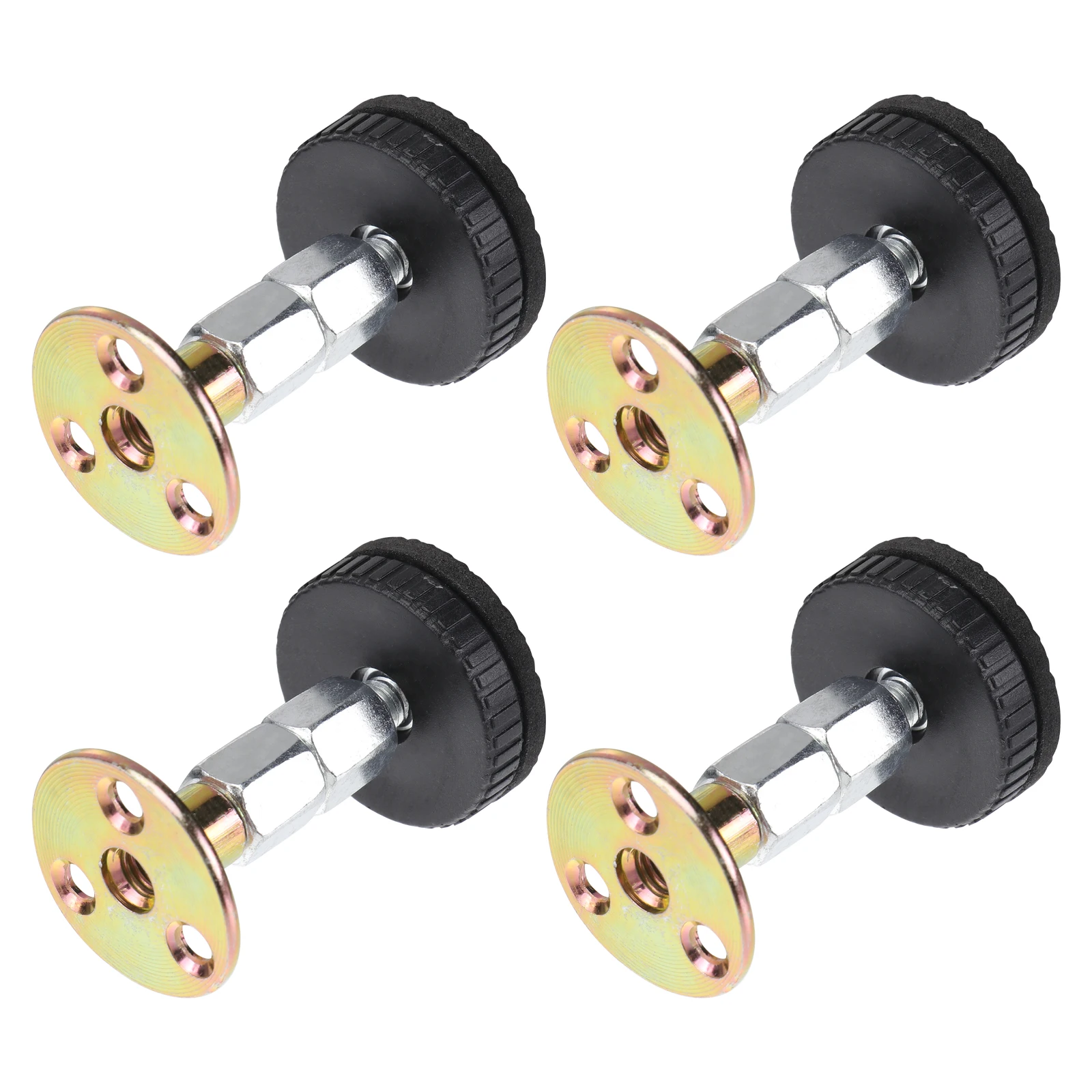 

4Pcs Bedside Fixator Adjustable Metal Bed Frame Stabilizer Anti-Shake Tool for Beds Cabinets Chairs Sofas Wall Protection Felt