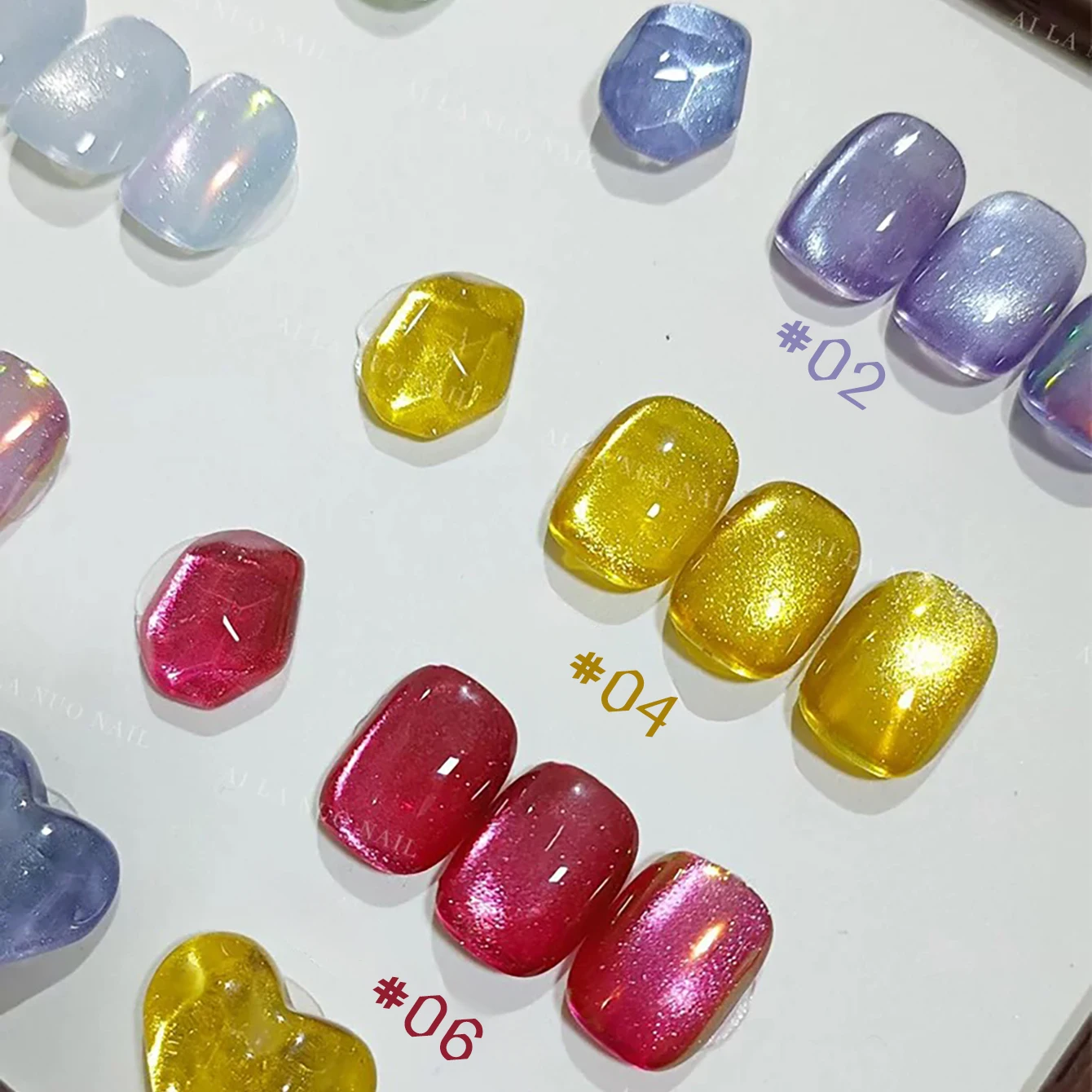 1 قطعة SHAKA الصيف الأظافر عالية الكثافة انفجار الوردي الأبيض الأحمر كريستال زجاج حبة القط العين هلام طلاء الأظافر تبييض شعبية هلام