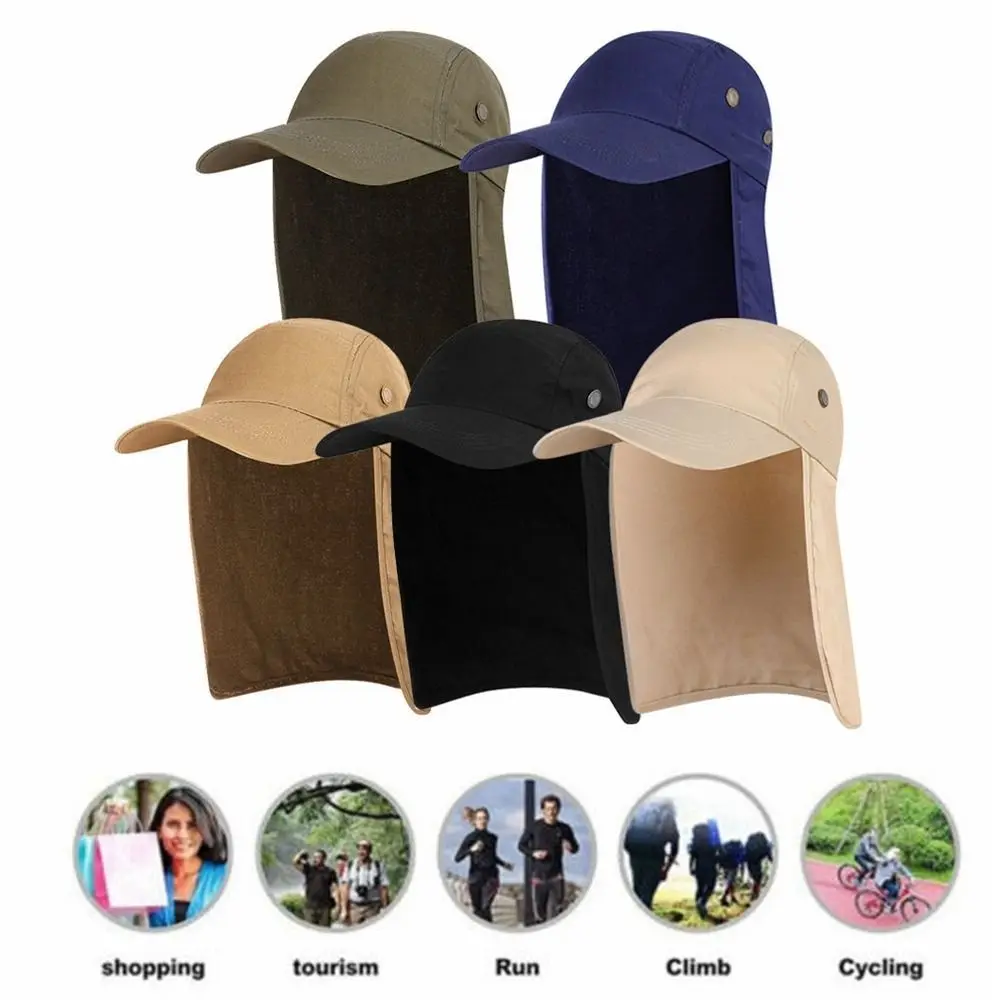 New Summer Extended Brim Hats Men's and Women's Cap Outdoor Sunshade Sunscreen Fisherman's Hat Sun Fishing Climbing Baseball Cap