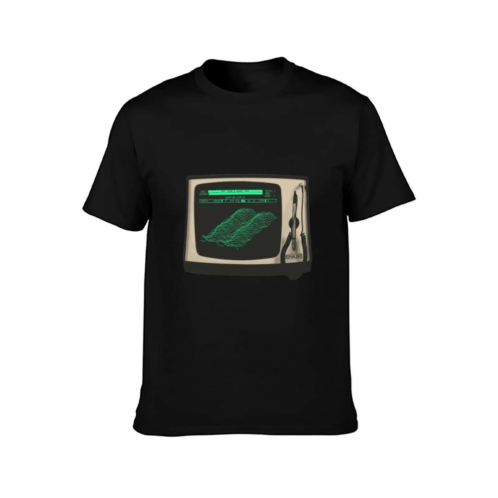 Fairlight CMI - Page D - Waveform Display T-Shirt Utility Work Short Sleeve Top T-Shirt