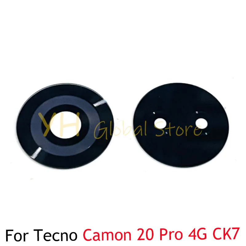 1Set For Tecno Camon 20 CK6n CK6 / 20 Pro CK7n CK7 / 20 Pro 5G CK8n CK8 Back Rear Camera Lens Glass Cover With Adhesive Sticker