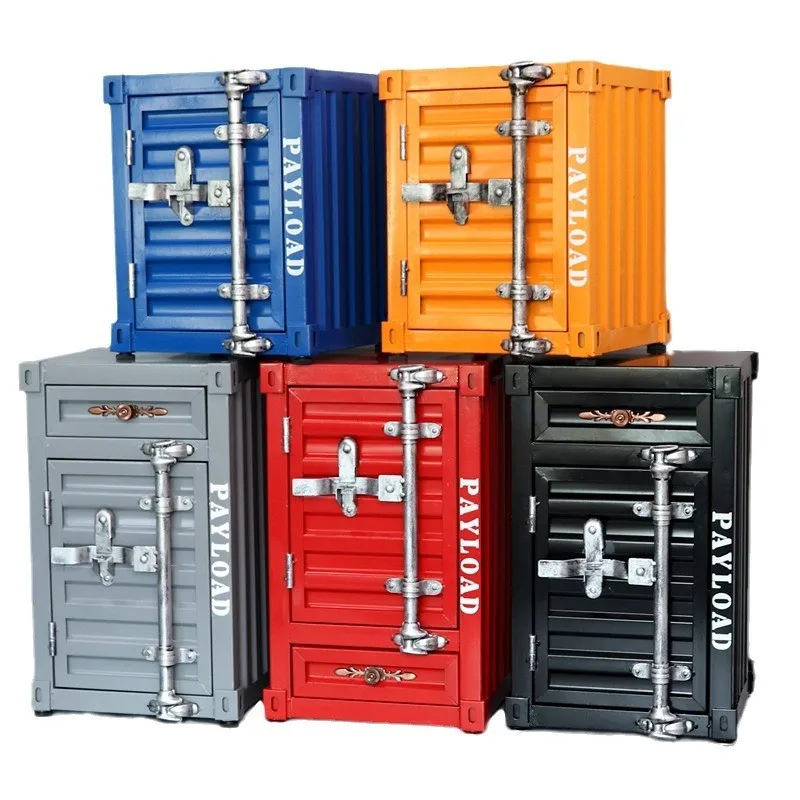 

Industrial wind container bedside table, iron cabinet, retro locker, metal storage cabinet