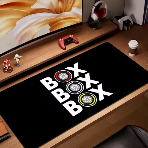 Box Box Box F1 Tyre Compound White Text Mouse Pad Carpet Gaming Gamer Play Computer Mat Anime Mens Desk Mousepad Printing Table