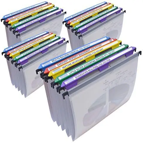 

MagniFile Hanging File Folders, V-Bottom Letter Size, 11 inch Magnified Indexes, Set of 20 Frost