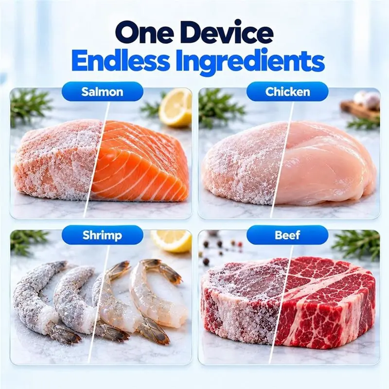 FYBL-Fasting Thawing Box With Defrosting Tray& Cover, Even Thawing Without Water For Kitchen For Meat, Fish& Poultry Plate