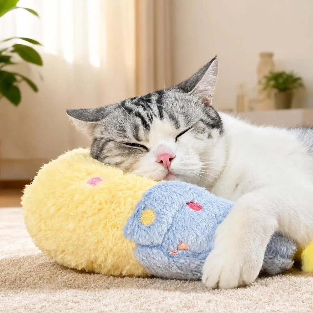Comfortable U-Shaped Pet Sleep Pillow Soft Thick Filling Dog Pillow Warm Cervical Support Cat Pillow Sleeping
