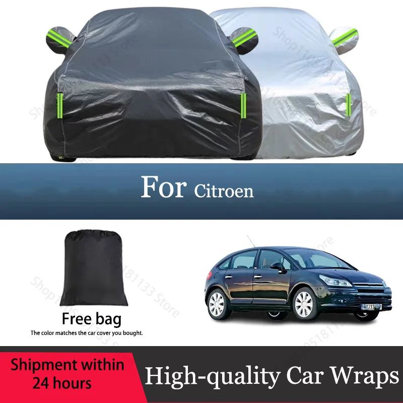Full Car Cover Sun Rain Snow Protec Auto Cover Silver Black Camouflage For Citroen C4 Xsara Picasso C-Elysee C-Crosser C8 C6