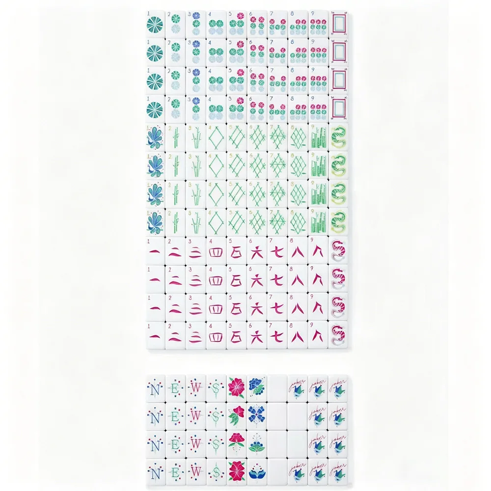 Four-Layer Green Acrylic 160 European/American Mahjong Tiles Mini Portable Travel Mahjong Set for Family Leisure Game S1a8bb370d80d450a84329fb2f87a31a1d