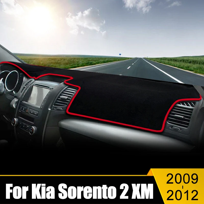 

Car Dashboard Cover Avoid Light Pad Sun Shade Anti-UV Carpets Non-Slip Anti-UV Mat For Kia Sorento 2 XM 2009 2010 2011 2012