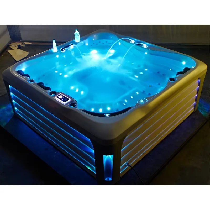 2026 Hot Sale Self-Cleaning Spa Pool Modern Design Freestanding Outdoor Whirlpool Massage Hot Tub Easy Installation Customized