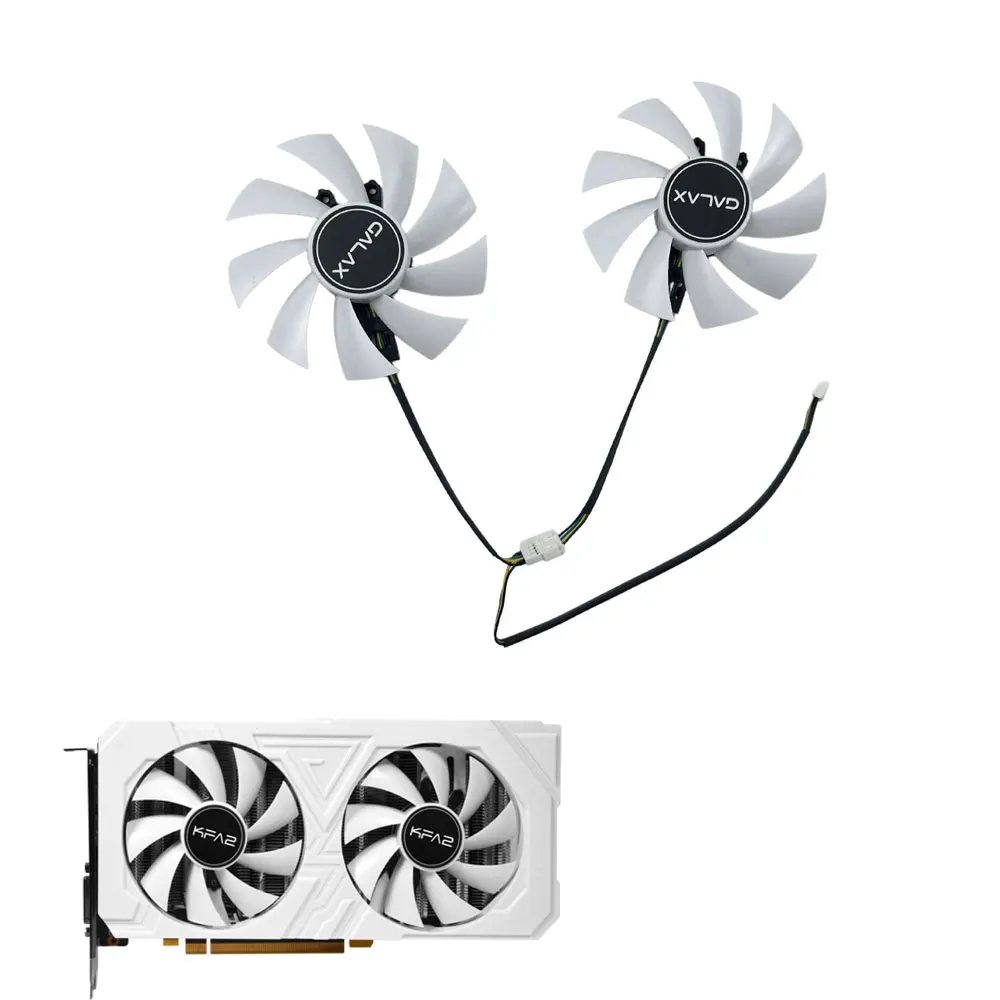 

Replacement GPU Fan for KFA2 GALAX RTX 2060 2070 SUPER GTX1660 EX White GA92S2H 85MM 4Pin PWM Graphics Card Cooling Fan