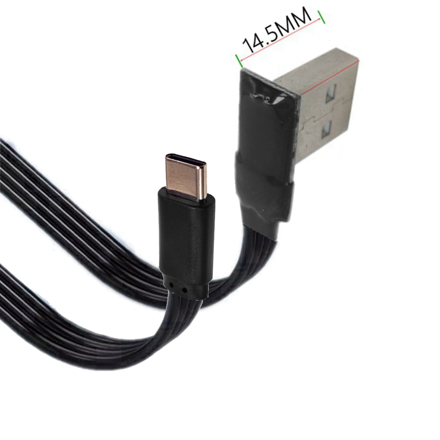 0.1-0.5m usb ultra curto adequado para projeção de tela de caixa de carro es cabo de dados de curvatura ultra plana pode ocultar cabo piay de carro