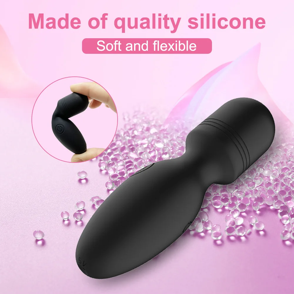 Mini massage stick electric massage stick silicone material 10 frequency USB charging convenient to carry