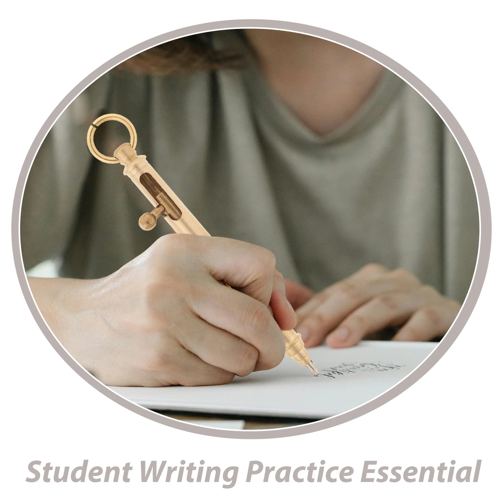 

Brass Gel Pen Handcrafted Vintage Metal Writing Drawing Sketching Instrument Smooth Office School Stationery For Students