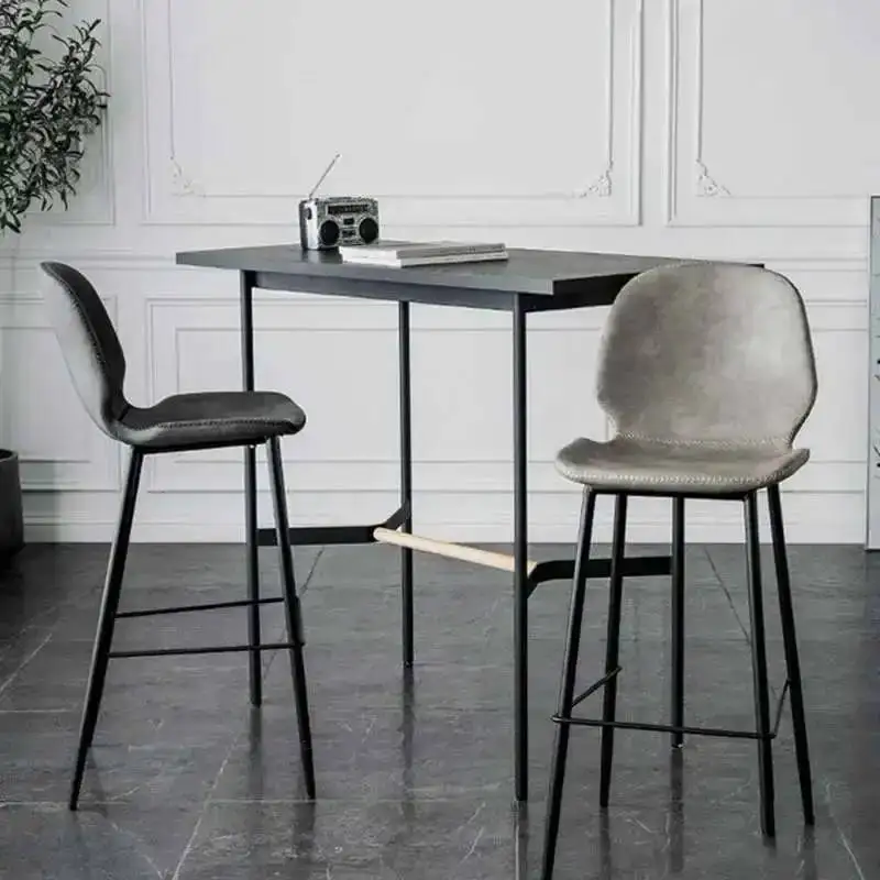Creative Wrought Modern Shop Minimalist Iron Leisure Bar Chairs Bar for Bar Coffee Commercial Nordic Chair Designer Hot