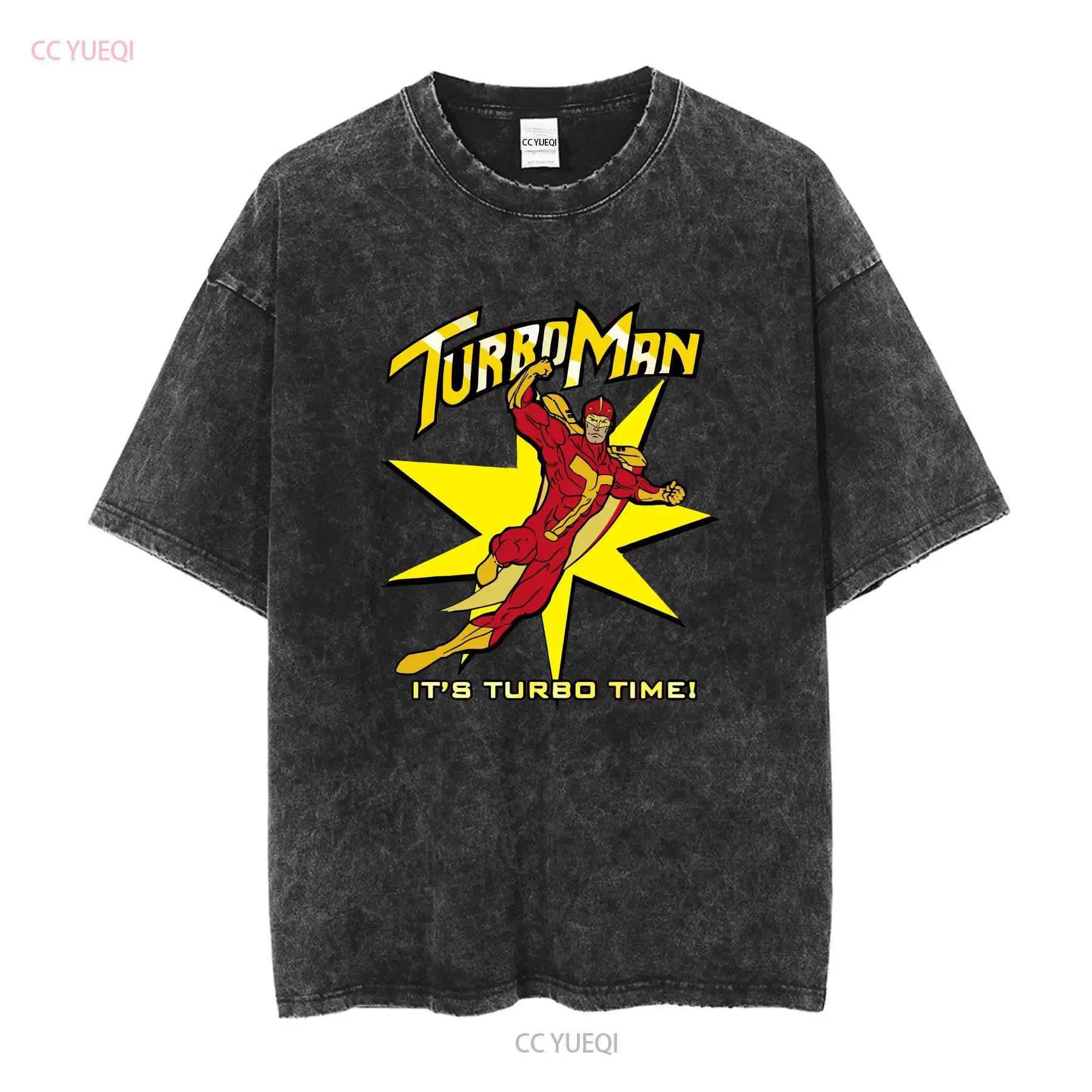 Turbo Man Christmas T Shirt Jingle Movie Action Figure Top long or short sleeves vintage Washed streetwear Casual Versatile