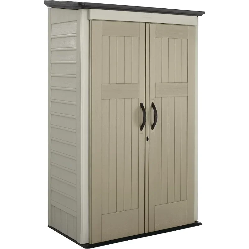 Resin Vertical Outdoor Shed Preserves essential yard or patio space with smaller footprint