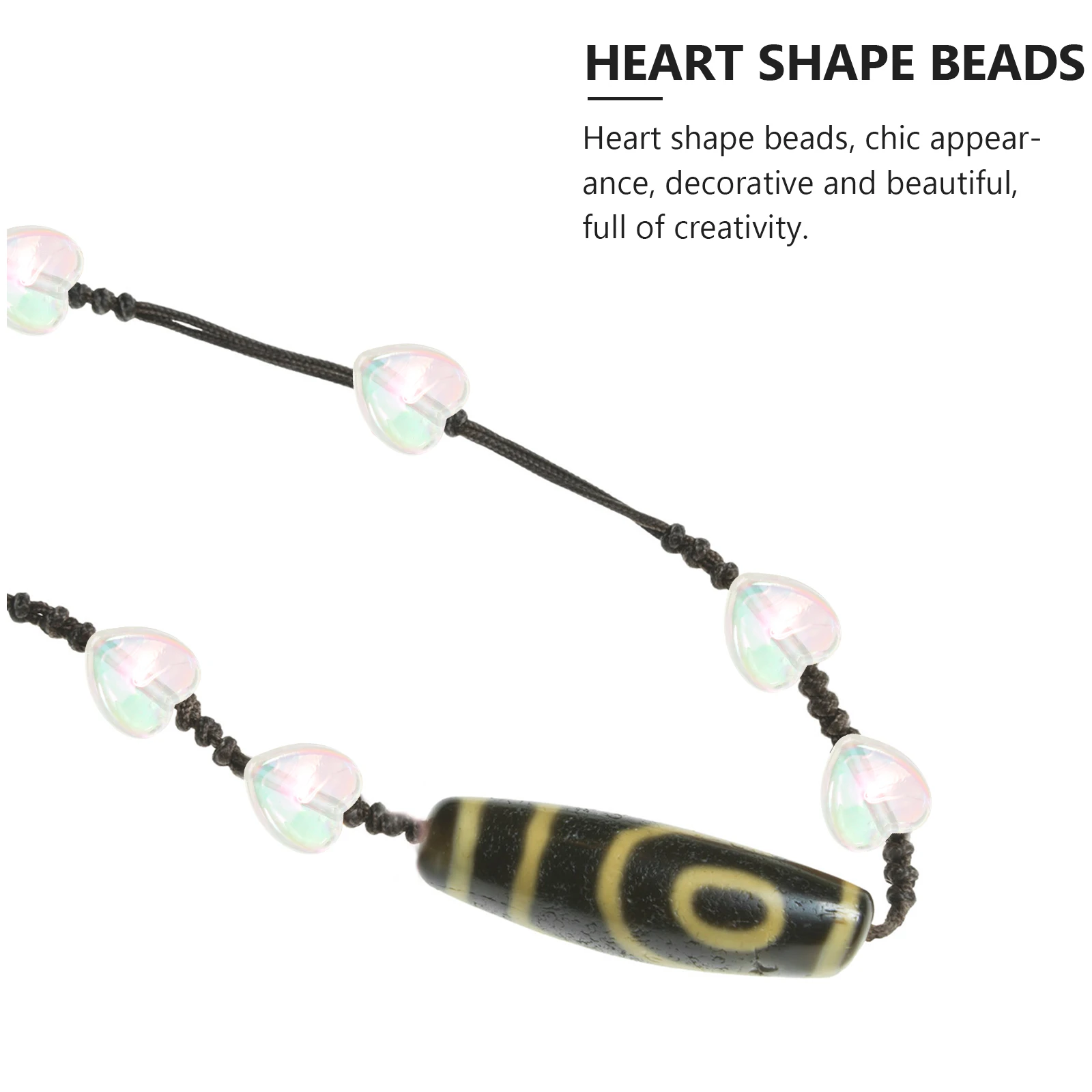 

Acrylic Beads Earrings DIY Craft Jewelry Making Accessories Heart Shape Spacer Child Necklace
