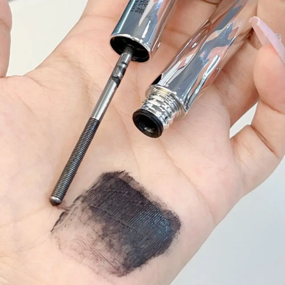 New Small Steel Tube Mascara Natural Black 3D Silk Fiber Eyelash Primer Non Smudging Long-lasting Eyelash Extension Cosmetics