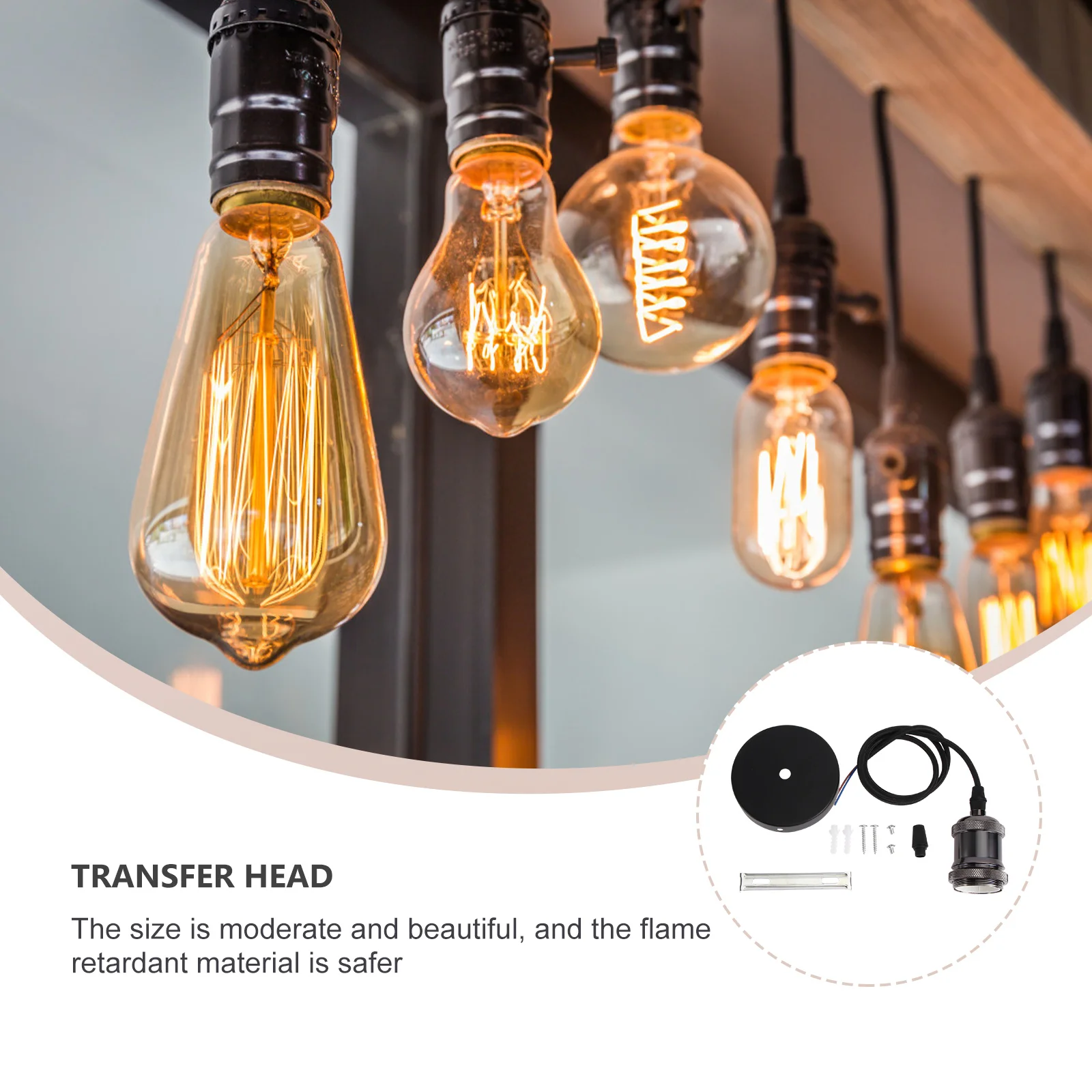 1 قطعة E27 حامل مصباح السقف الرجعية حبل معلق سلك قلادة ضوء بسيط مثالية لمطعم بار المطبخ غرفة الطعام #6