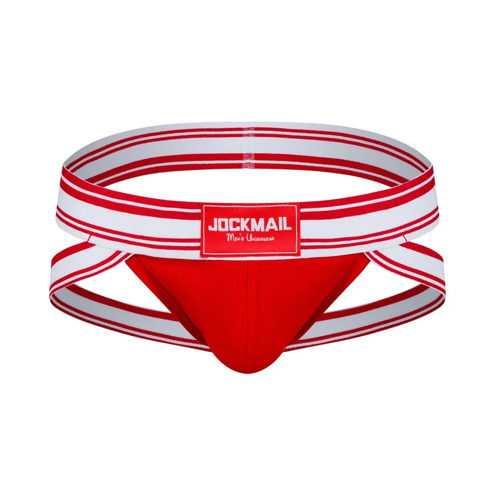 

Jockmail Man Thong Sexy Underwear Striped Jokkstrap Men 62% Viscose Comfortable Soft Majtki Sznurek Sports Fitness Jokkstraps