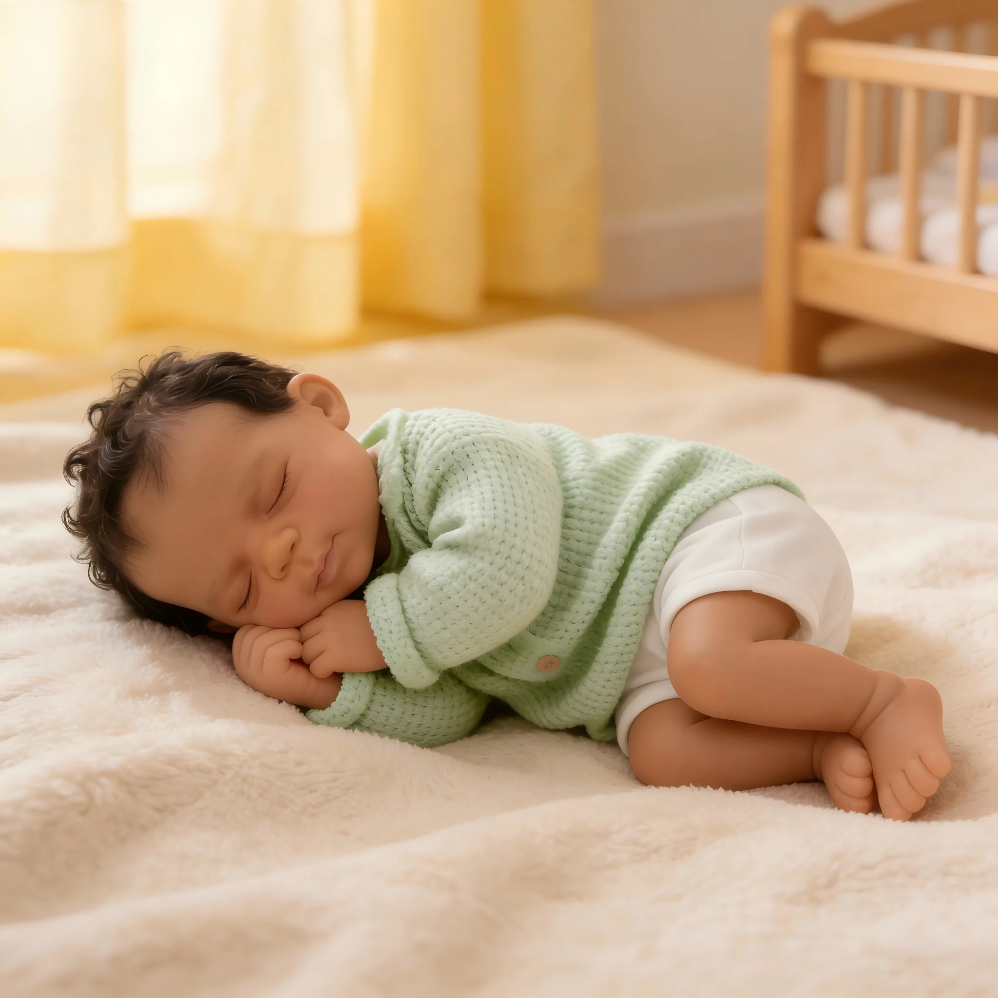 Bambole Reborn - Bambola Realistica da 18 Pollici con Corpo Morbido, Bambina Sveglia con Capelli Biondi Ricci, Reborn in Silicone Realistico