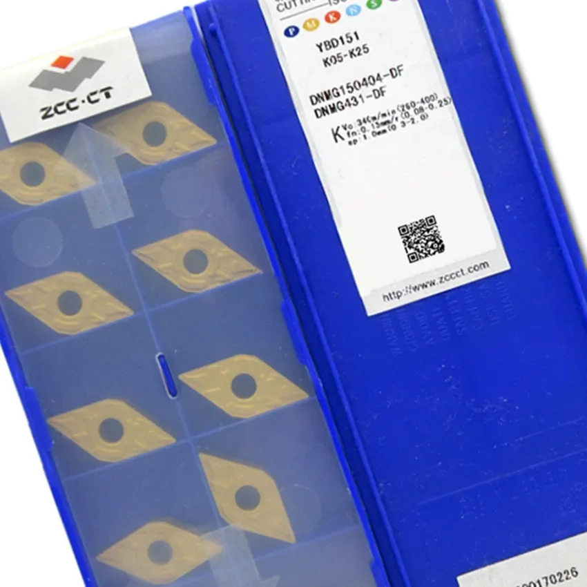 DNMG150404-DF YBC151/DNMG150604-DF YBC151/DNMG150404-DF YBD151/DNMG150404-DF YBM151 ZCC.CT CNC inserti in metallo duro 10 pz/scatola