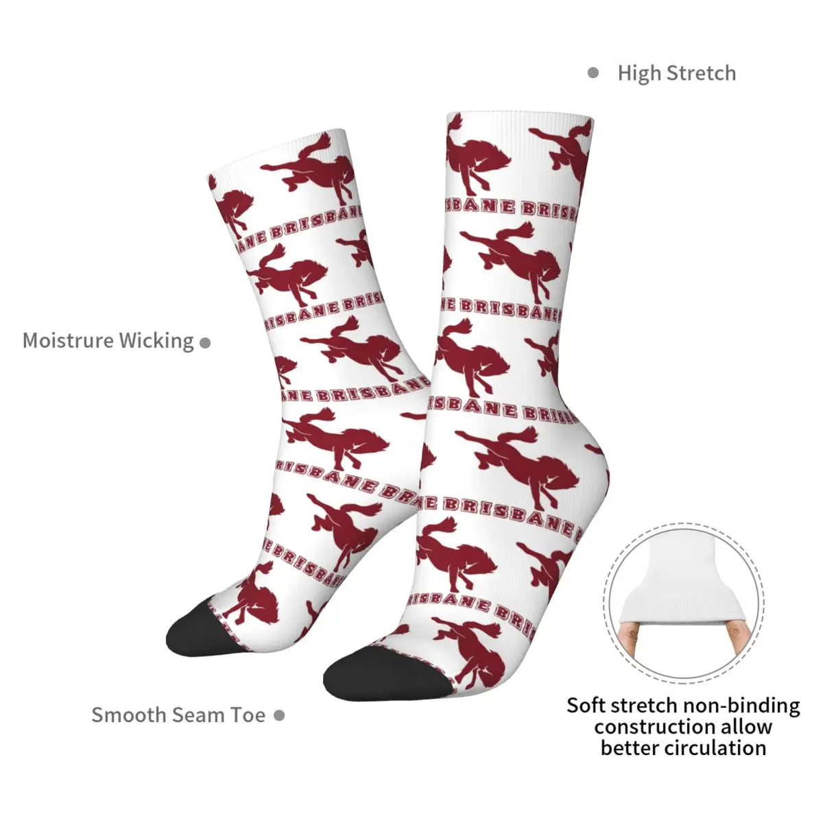 Brisbane Buck Socks Harajuku High Quality Stockings All Season Long Socks Accessories for Unisex Christmas Gifts